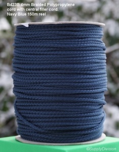 B423B NavyBlue 4mm Polypropylene cord 150m reel
